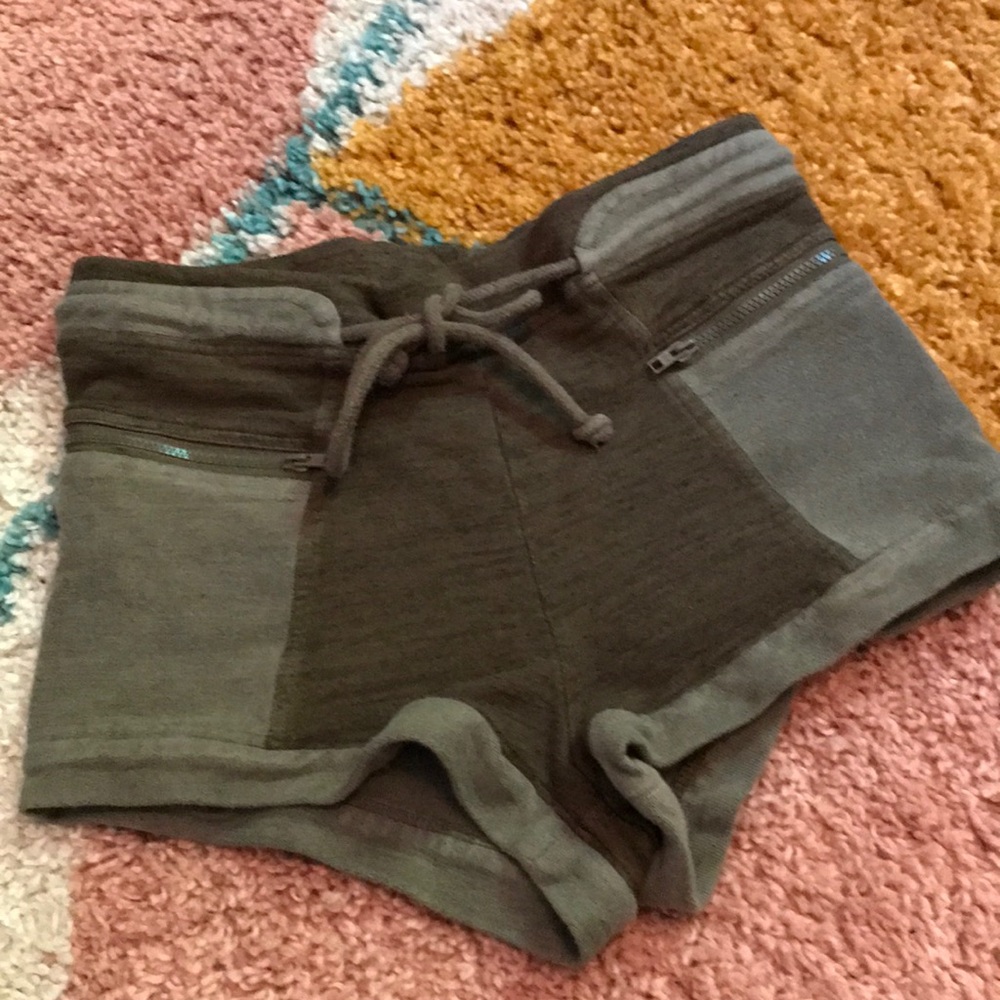 Dark green Free people movement shorts